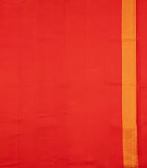 Red Handloom Kanchipuram Silk Saree With Floral Zari Motifs-KA16403