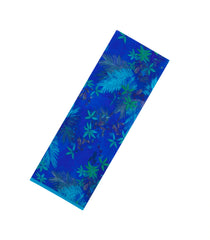 Blue Printed Crepe Silk Saree With Floral Motifs-PS0890