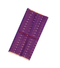 Purple Woven Organza Saree With Sequin Work & Paithani Pallu-TU2646