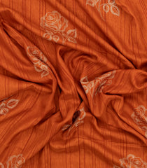 Orange Woven Synthetics Dola Silk Saree With Zari Border-BL5257