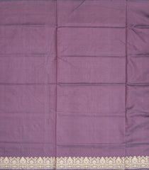 Lilac Woven Banarasi Silk Saree With Floral Motifs-BE1609