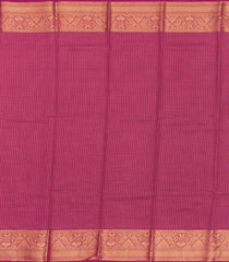 Lime Green Woven Blended Viscose Saree With Zari Checks-BL6096