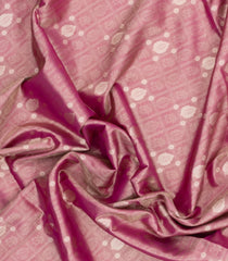 Dusty Pink Woven Art Tissue Dupion Saree With Floral Zari Buttas-BL5888