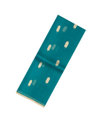 Teal Woven Pure Banarasi Organza Silk Saree With Floral Buttas-KS1160