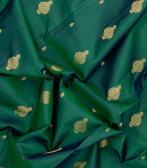 Green Woven Pure Silk Saree With Buttas & Contrast Border-EC2562