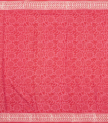 Peach Printed Jaipur Cotton Saree With Printed Floral Motifs-JC1750