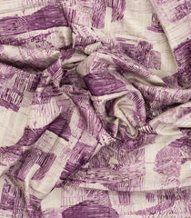 Lilac Printed Synthetic Tussar Saree With Abstract Motifs-BL5386