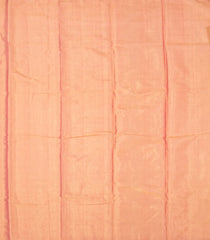 Peach & Gold Handloom Chanderi Partly Tissue Cotton Saree-CC1329