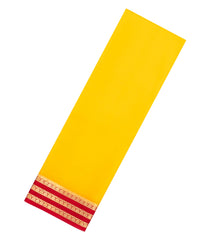 Yellow Woven Mysore Silk Saree With Contrast Zari Border-MS3838