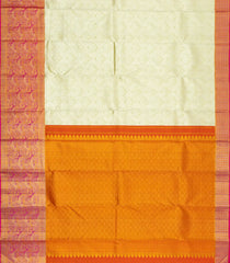 Light Green Handloom Korvai Kanchipuram Silk Saree With Floral Zari Motifs-KA15841
