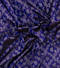 Purple Handloom Kanchipuram Silk Saree With Floral Motifs-KA15069