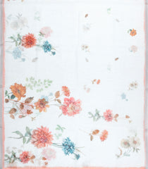 White Printed Synthetic Kota Saree Zari Border With Jhalar-SY0081