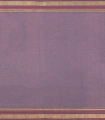 Dusty Pink Handloom Kanchi Cotton Saree With Zari Stripes-KC1843