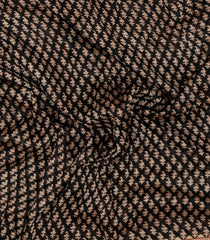 Black Printed Chanderi Cotton Saree With Zari Border-CC1642