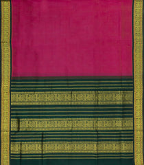 Pink Handloom Korvai Silk Cotton Saree With Contrast Border-SC4508