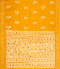 Mustard Printed Synthetic Dola Silk Saree With Zari Motifs & Border -SY0353
