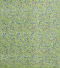 Light Green Printed Crepe Silk Saree With Floral Motifs-PS0905