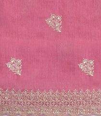 Peach Woven Synthetic Blended Saree With Embroidered Motifs-EN2073