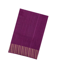 Burugndy Woven Tussar Silk Saree With Thread work Border-TU3520