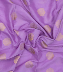 Lavender Woven Blended Viscose Saree With Zari Buttas-BL6085