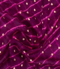 Dark Purple Woven Organza Saree With Tie & Dye Motifs -KS1051