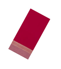 Pink Woven Bengal Cotton Saree With Contrast Border-BG1645