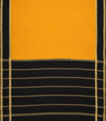 Mustard Woven Mysore Crepe Silk Saree With Black Border-MS3181