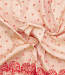 Baby Pink Handloom Silk Saree With Kaavi Kale Motifs-KA15777