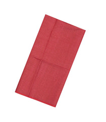Red Printed Synthetic Tussar Silk Saree With Zari Checks & Contrast Pallu-SY0371
