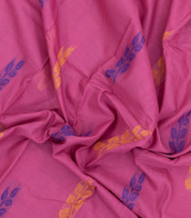 Bubblegum Pink Woven Chettinad Cotton Saree With Buttas-CN1882