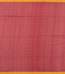 Red Handloom Bengal Cotton Saree With Checks & Buttas-BG1924-Red