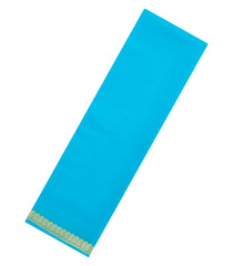 Turquoise Woven Mysore Silk Saree With Zari Border-MS3710