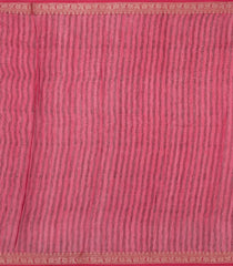 Crimson Printed Chanderi Cotton Saree With Zari Border-CC1466