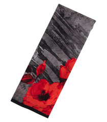 Black Woven Crepe Silk Saree With Printed Floral Motifs-PS0519