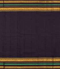 Bottle Green Handloom Kanchipuram Silk Saree With Peacock Buttas-KA13961