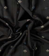 Black Woven Kora Soft Silk Saree With Zari Buttas -SO4749