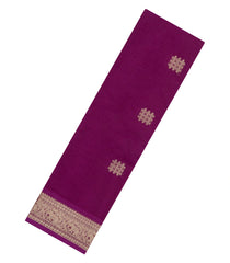 Magenta Handloom Kanchi Cotton Saree With Buttas-KC1811