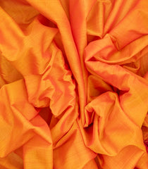 Mango Yellow Handloom Gadwal Silk Cotton Saree With Contrast Border-GA0194