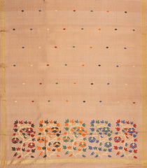 Sandal Woven Tussar Silk Saree With Meean Motifs-TU3266
