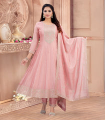 Blush Pink Festive Anarkali Set-RC5514