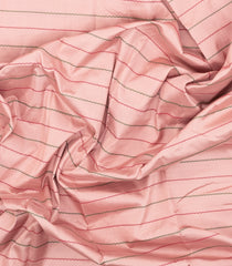 Baby Pink Handloom Korvai Kanchipuram Silk Saree With Veldari Stripes-KA14721