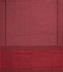 Crimson Woven Tussar Silk Saree With Diamond Motifs-TU3323