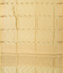 Gold Handloom Banarasi Tissue Saree With Chevron Motifs-BE1384