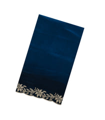 Dark Blue Synthetic Fendy Saree With Stone Border-BL5436