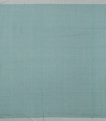 Steel Blue Handloom Bengal Cotton Saree With Checks & Buttas-BG1922-Steel Blue