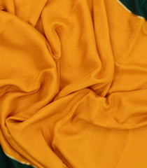 Mustard Woven Mysore Silk Saree With Contrast Green Border-MS3259