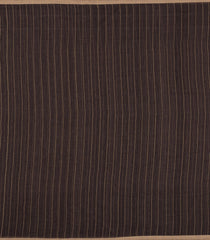 Black Handloom Bengal Cotton Saree With Dotted Stripes-BG1633