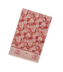 Red Printed Kalamkari Cotton Saree-KAL1265