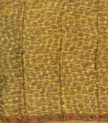 Sage Green Woven Modal Silk Saree With Ajrakh Printed Motifs-BL3594