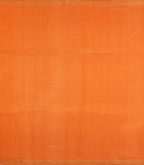 Orange Handloom Tussar Silk Saree With Floral Buttas-TU3562
